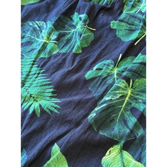 OLD NAVY Tropical Leaf Print Short Sleeve Tunic Top/Dress Size Medium Beach NWT - Picture 5 of 15